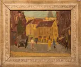Street Scene by Herdis Gelardi, Oil on Canvas, sold Jul 2024