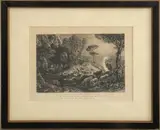 Moreis and Galatea by Samuel Palmer, Etching, sold Jul 2024