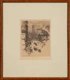 Broadway by Jean Emile Labeaueur, 1907, Etching, sold Jul 2024