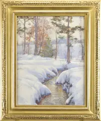 Untitled by Walter Launt Palmer, gouache and watercolor on paper, sold Sep 2024
