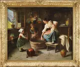 Untitled by Rudolph Jelinek, oil on canvas, sold Sep 2024