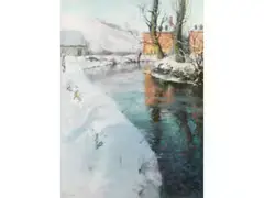Winterliche Flusslandschaft by Frits Thaulow, oil on canvas, sold Jun 2026