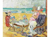 La Famille sur la Plage by Louis Valtat, oil on canvas, sold Jun 2019
