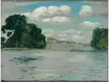 Samois by Albert Marquet, 1875 Bordeaux – 1947 Paris, oil on canvas, sold Jun 2019