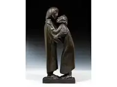 Das Wiedersehen (thomas und Christus) by Ernst Barlach, bronze, sold Jul 2020
