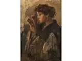 Dame mit Handspiegel bei der Toilette by Isaac Lazarus Israels, 1865 Amsterdam - 1934 Den Haag, oil on canvas, offered Mar 2021