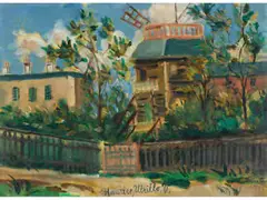 Untitled by Maurice Utrillo, oil on canvas, sold Mar 2026