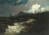 Nach dem Sturm by Charles Hoguet, oil on canvas, sold Mar 2022