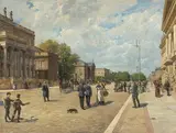 Unter den Linden, Berlin by Otto Günther-Naumburg, 1888, oil on canvas, sold Mar 2022