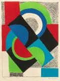 Ohne Titel by Sonja Delaunay-Terk, color lithograph, sold Mar 2022