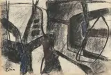 Komposition by Maurice Estève, pastel, offered Mar 2022
