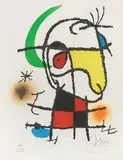 Aus: "Le Vent Parmi les Roseaux by Joan Miró, 1971, color etching, sold Mar 2022