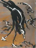 Ohne Titel by Emil Schumacher, 1998, mixed media, sold Mar 2022