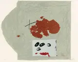 Ohne Titel by Antoni Tàpies, 1974, color lithograph, sold Mar 2022