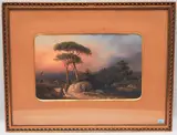 Italienische Landschaft by G. Delpino, gouache, offered Mar 2022