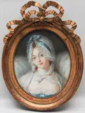 Portrait einer jungen Frau im Nachtgewand by Frankreich, Ende 18.Jh., pastel, sold Mar 2022
