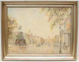 Unter den Linden, Berlin by Reinhard Bartsch, oil on canvas, sold Mar 2022