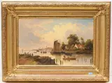 Flusslandschaft by Julius Bayer, 1873, oil on canvas, sold Mar 2022