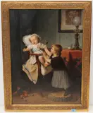 Magst du!" 1878 by Ludwig von Hofmann-Zeitz, oil on panel, sold Mar 2022