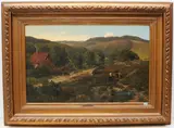 und Camphausen, Wilhelm (1818 Düsseldorf 1885) Hügelige Landschaft by Ferdinand Hoppe, 1877, oil on canvas, sold Mar 2022