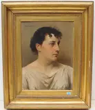 Bildnis einer Dame by Eugen Klimsch, 1893, oil on canvas, sold Mar 2022