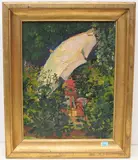 Johannisbeerpflückerin by Anton Leidl, 1952, oil on board, sold Mar 2022