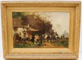 Der Steuereintreiber by Julius Noerr, oil on panel, sold Mar 2022