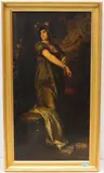 Stehende Dame in einem Interieur by Henry Wyndham Philips, oil on canvas, sold Mar 2022