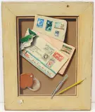 Trompe-l'oeil by Georges Spiro, 1958, oil on canvas, sold Mar 2022