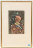 Vogelmann by Arik Brauer, color aquatint, sold Mar 2022