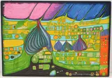 Testament in Gelb by Friedensreich Hundertwasser, 1971, color screenprint, sold Mar 2022