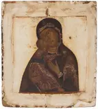 Russisch, 1.Hälfte 17.Jh by Gottesmutter von Wladimir, tempera, sold Mar 2022