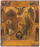 Russisch, um 1700 by Enthauptung Johannes d. Vorläufers, tempera, offered Mar 2022