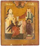 Russisch, 17.Jh by Verkündigung an Maria, tempera, sold Mar 2022