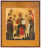 Russisch, Mitte 19.Jh by Erweiterte Deesis, tempera, sold Mar 2022