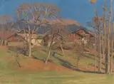 La Crettaz, Savièse", 1903 by Paul Virchaux, oil on canvas, sold Mar 2022