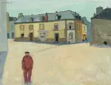 Platz in Concarneau", 1960 by Hans Potthof, oil on canvas, sold Mar 2022
