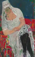 Sitzende Spanierin, um 1955 by Adolf Herbst, oil on canvas, sold Mar 2022