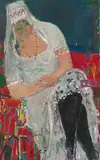 Sitzende Spanierin, um 1955 by Adolf Herbst, oil on canvas, sold Mar 2022