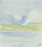 Seelandschaft by Cuno Amiet, 1926, watercolor, sold Mar 2022