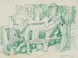 Ohne Titel by Serge Brignoni, 1953, collage, offered Mar 2022