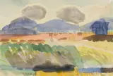 Landschaft by Ferdinand Gehr, 1951, watercolor, offered Mar 2022