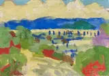 Landschaft by Ferdinand Gehr, 1949, gouache, sold Mar 2022