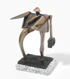 Businessfrau by Kurt Laurenz Metzler, 1992, bronze, sold Mar 2022