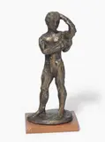 Männerakt mit Schwamm by Eduard Spörri, bronze, sold Mar 2022