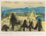 Landschaft by Karl Uelliger, 1967, watercolor, offered Mar 2022