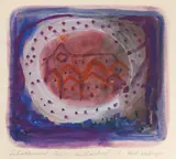 Schattenspiel um's Nachbardorf by Karl Uelliger, 1975, watercolor, offered Mar 2022