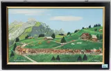 Grabseralpfahrt by Ernst Zogg, oil on board, sold Mar 2022