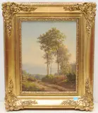 Environs de Céligny by Jean Philippe George, oil on paper, sold Mar 2022