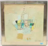 Vorfrühling", 1990 by Hermann Hofmann, oil on board, sold Mar 2022